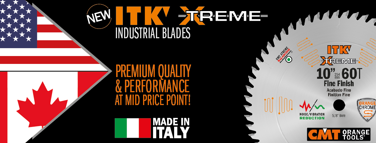 CMT is proud to introduce the launch of the new ITK Xtreme Chrome Saw Blade series