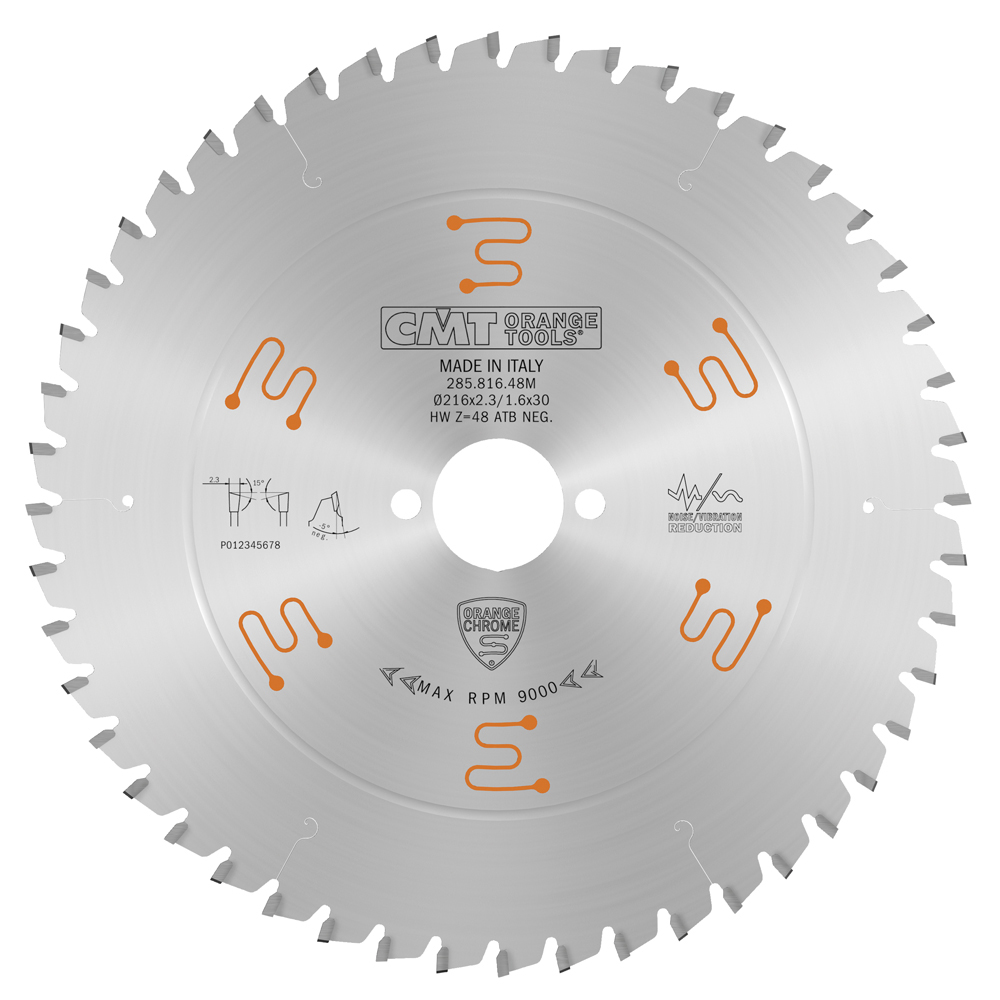 Industrial chrome coated circular saw blades