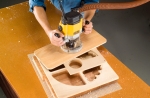 Rout the interior to final shape using the bowl and tray router bit and collet extension.- product picture