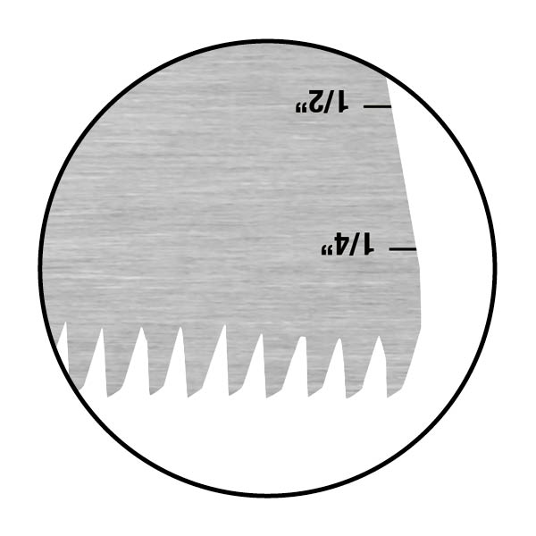 45mm Lame de scie de précision avec denture &#39;japonaise&#39; pour bois. Long-life.