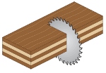 Excellent cross cut on plywood.- product picture