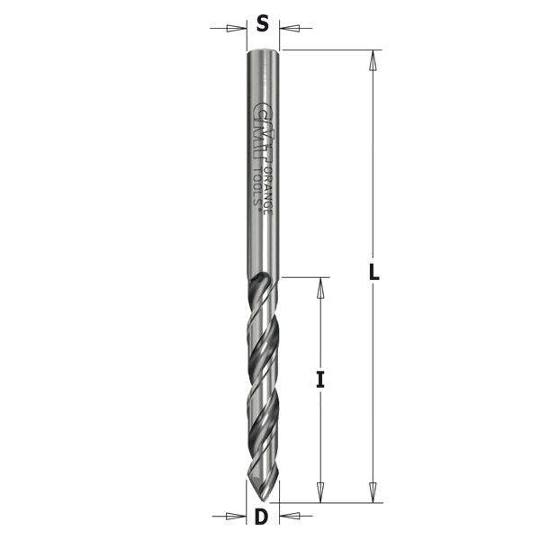 Solid carbide twist drills “V” point 60° sharpening