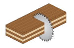 Excellent crosscut on plywood.- product picture